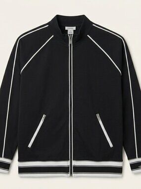 Varsity Long Sleeve Athletic Zipper Top